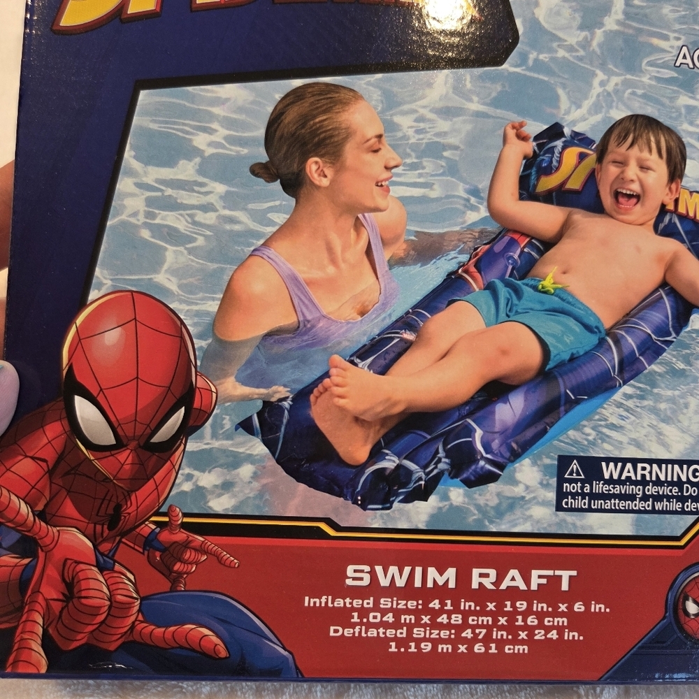 NIB Marvel Spider-Man Inflatable Swim Raft – Bestway Pool Float Ages 3+ - Picture 3 of 7